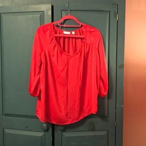 Pink flowy 3/4 length New York and company shirt